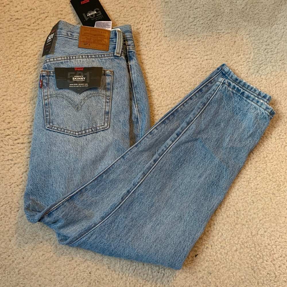 Levi’s 501 high rise skinny jeans
